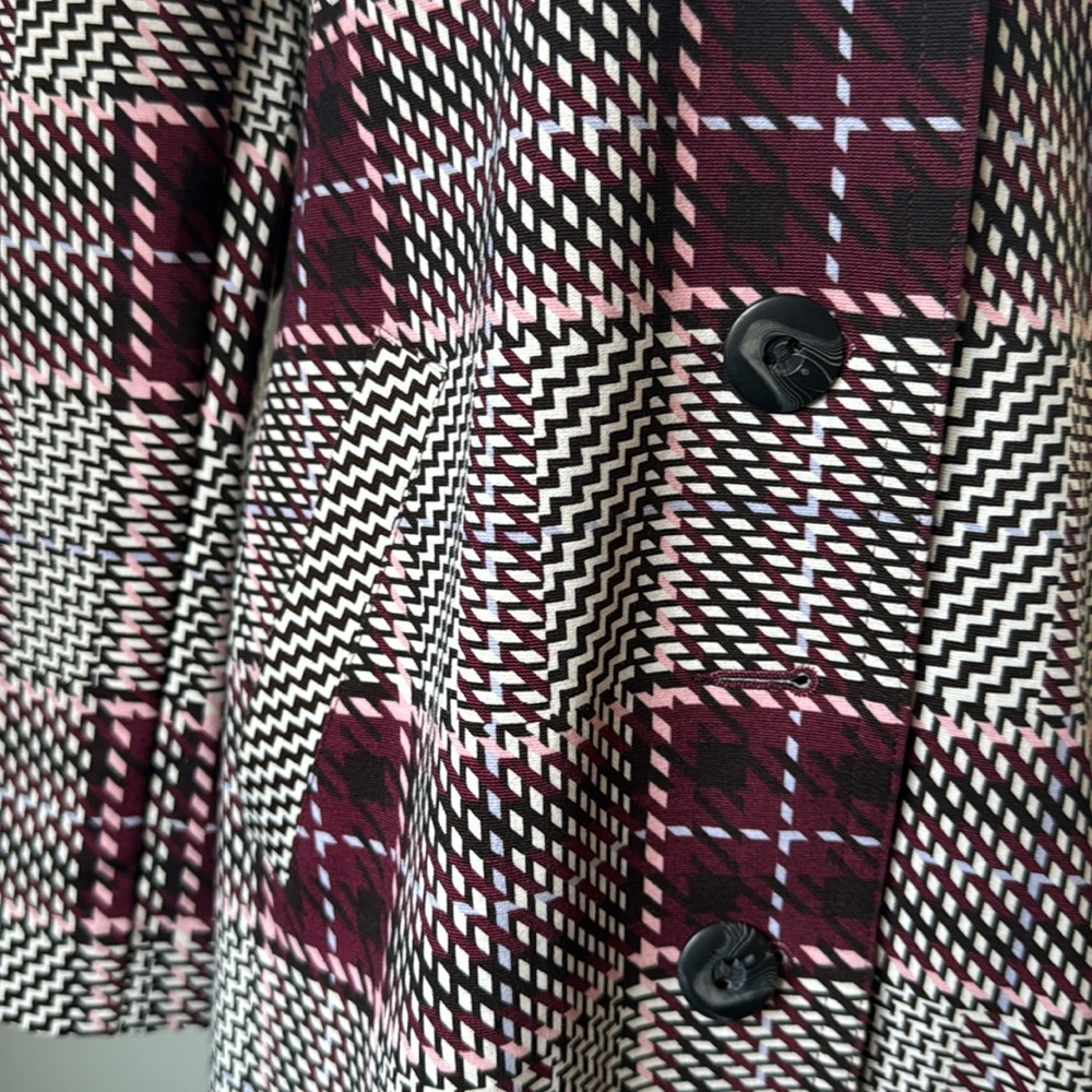 CABi Sovereign plaid trench coat EUC size small - Picture 4 of 13